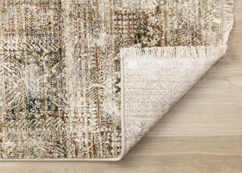 Sydney Beige Grey Cream Distressed Area Runner - 2'0\" x 7'10\"
