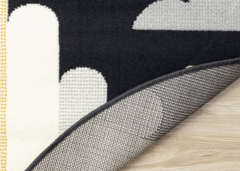 Forte Kids Spaceship Round Area Rug - 5'3\" x 5'3\"