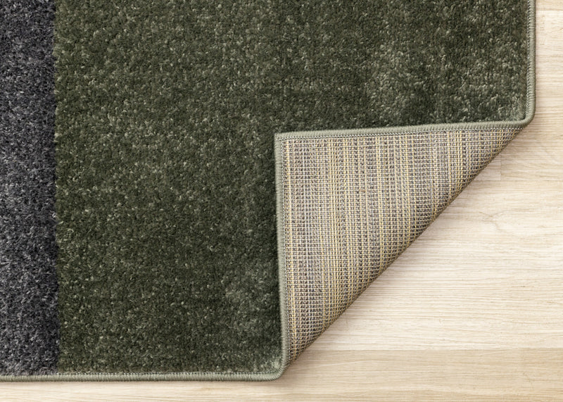 Marley Geometric Modern Green Grey White Area Rug - 7'10\" x 10'6\"