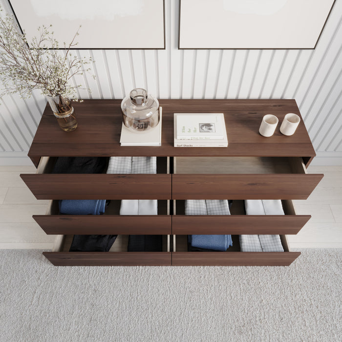 Nordika James 6-Drawer Dresser - Truffle