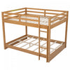 Ethan Solid Wood Queen Size Bunk Bed with Ladder, Sturdy & Space-Saving, Brown | Lit superpose Ethan en bois massif format Queen avec echelle, gain de place, brun