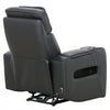 Kingsley 37 in. Leather Match Power Glider Recliner with Adjustable Headrest and USB - Black | Fauteuil inclinable electrique a mouvement coulissant Kingsley de 37 po en cuir assorti avec appuie-tete ajustable et ports USB - Noir