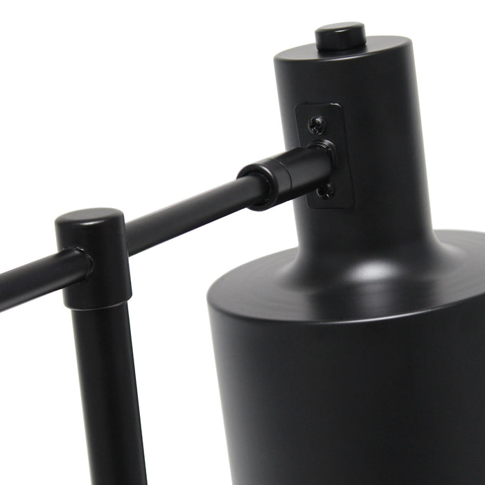 Camden Industrial Metal Desk Lamp, Onyx, 21.8\"H