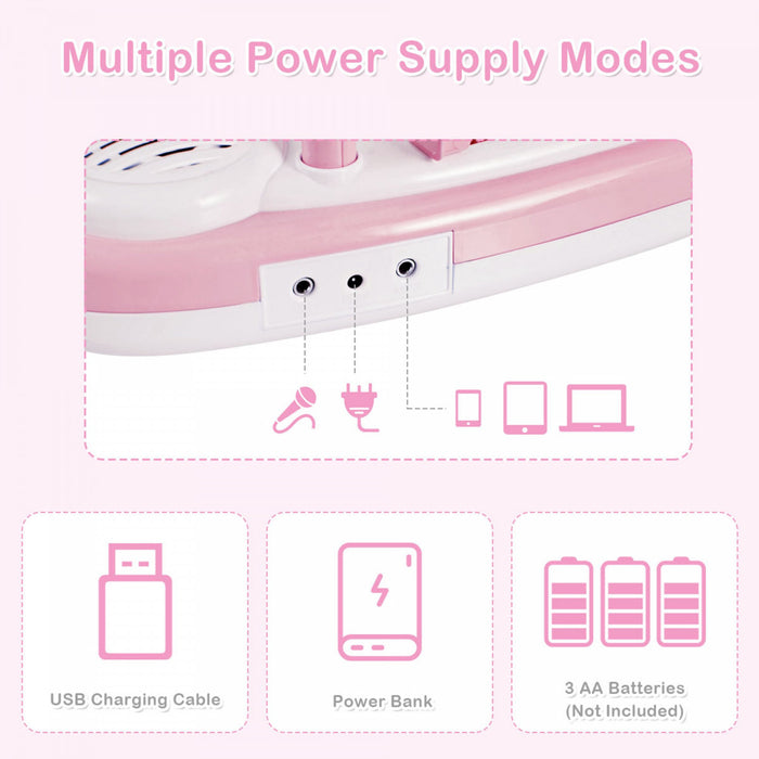 Costway 37-Key Keyboard Piano Electronic Musical Instrument Pink