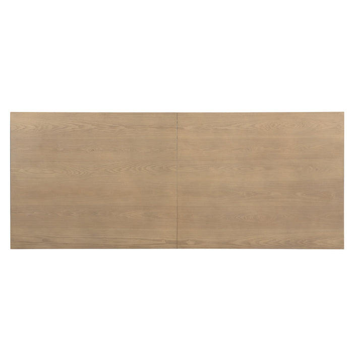 Ethan Dining Table With U-base, Solid Wood and Mdf, 95\"w - Natural