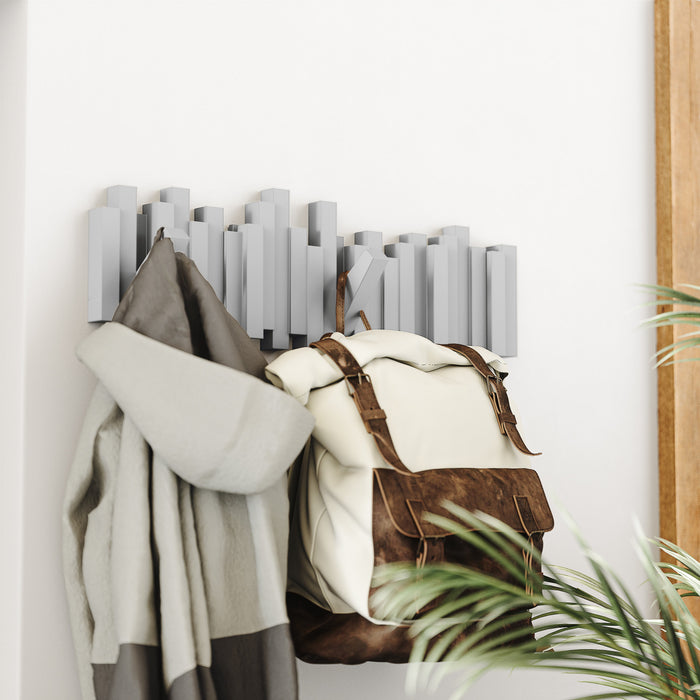 Umbra Modern Sticks Wall-Mounted Coat Rack - Grey