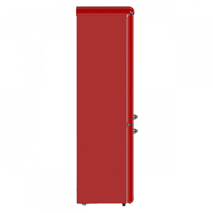 Forno Storico 22 Inch Retro Bottom Freezer Fridge in Red, 9 cu.ft. - FFFFD1745-22RED