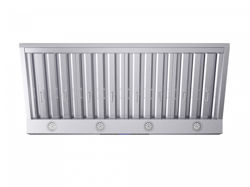 Forno Palazzo 48-Inch Wall Mounted Range Hood, Stainless Steel, Heavy Duty Baffle Filters-FRHWM5030-36