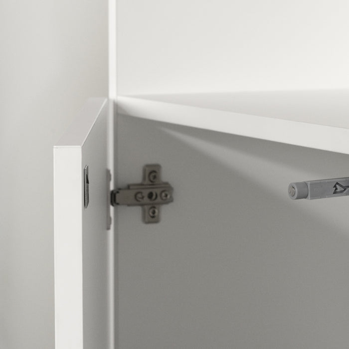 Liora 2-door Narrow Bookcase - Pure White 