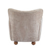 Wingate Cozy Wingback Armchair with Premium Fabric and Solid Wood Legs, Beige Brown | Wingate Fauteuil Aile Confortable en Tissu Premium et Pieds en Bois Massif, Brun Beige