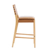 Philip Modern Rubber Wood Bar Stool Set of 4 with Woven Back Support,Natural | Philip – Lot de 4 tabourets de bar modernes en bois d’hevea avec dossier en tressage, finition naturelle