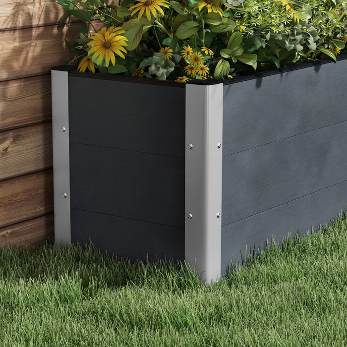 Outsunny 6.6' X 1.6' X 1.8' Raised Garden Bed With Open Bottom Grey