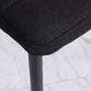 HOMCOM Dining Chairs Set of 4, Linen Fabric Upholstered Accent Chairs Black