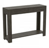 40” Console Table With 2 Drawers And Shelf - Dark Grey Sofa Table