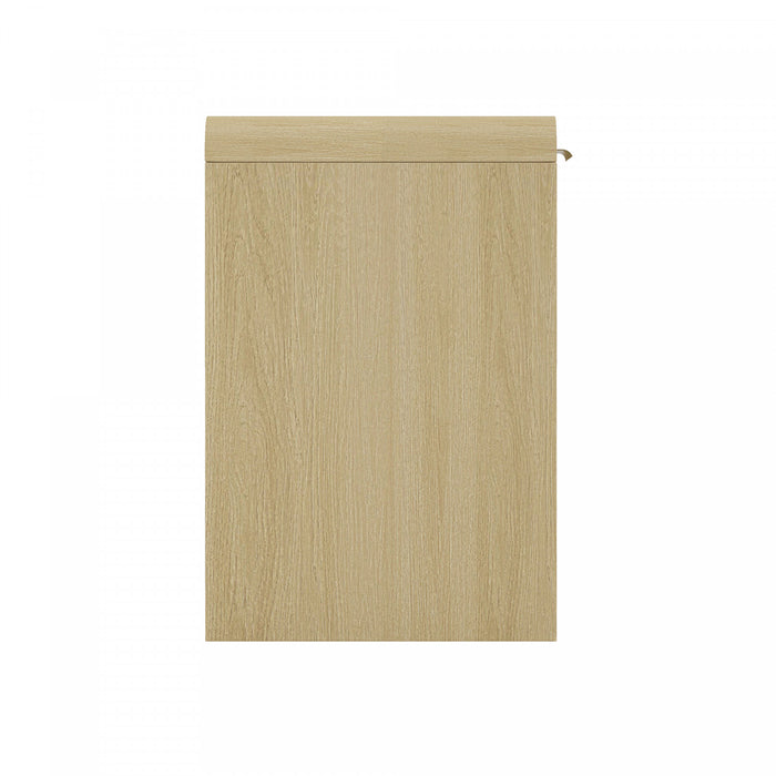 Grace Modern 54\" Office Desk in Natural Oak (2-Drawer)
