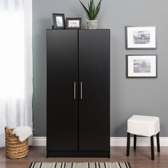 Elite 32\" Wardrobe Cabinet - Black