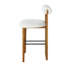Sophia Indoor Modern Rubberwood Bar Stool Set of 2 with Supportive Backrest,White&Walnut | Sophia – Lot de 2 tabourets de bar modernes d’interieur en bois d’hevea avec dossier de soutien, coloris blanc et noyer