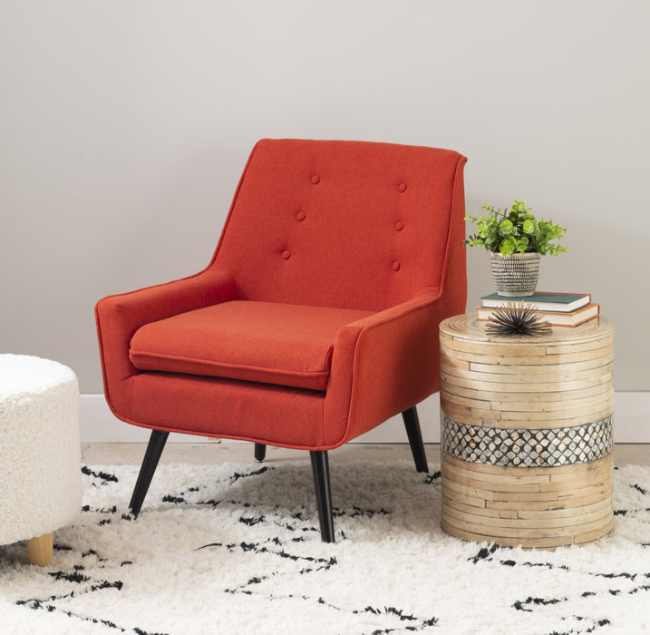 Trellis Pimento Fabric Accent Chair - Red