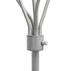 Skye 5 Light Adjustable Gooseneck Floor Lamp, Silver & White, 67"H | Skye Lampadaire a 5 lumieres avec cols de cygne reglables, Argent et Blanc, 67 po H