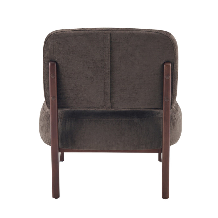 Coco Modern Lounge Chair with Solid Wood Frame and Durable Upholstery, Brown