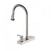 4 Function Pivoting Waterfall Pull-Down Kitchen Faucet with Power Wash. Brushed Nickel-FCWRMBND1 Laundry Combo | Robinet de cuisine cascade pivotant a 4 fonctions avec mode de nettoyage puissant. Nickel brosse-FCWRMBND1