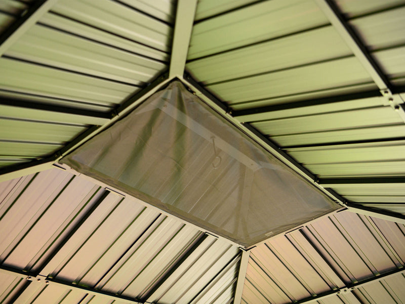 Gazebo Penguin Yosemite Gazebo Aluminum frame wood finish 10 x 12