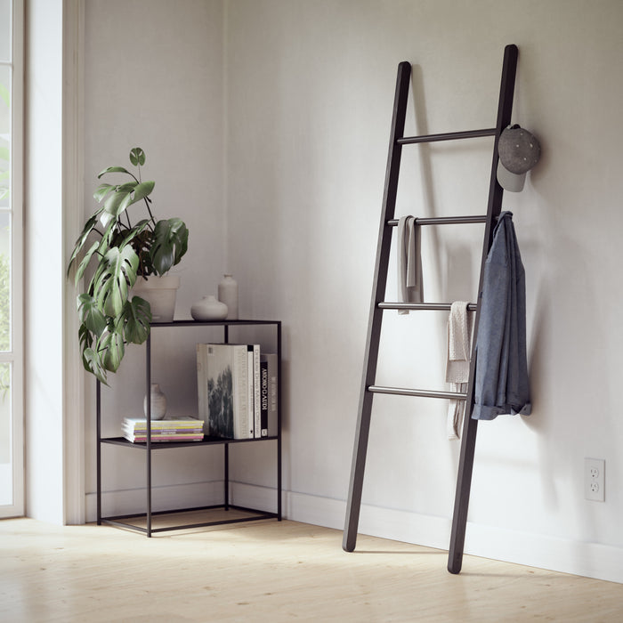 Umbra Modern Poplar Leana Ladder Coat Rack - Black