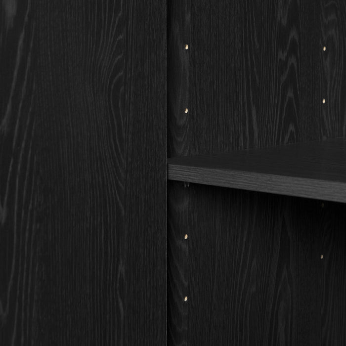Oxford 2-Door Storage Cabinet - Black Oak & Dark Grey