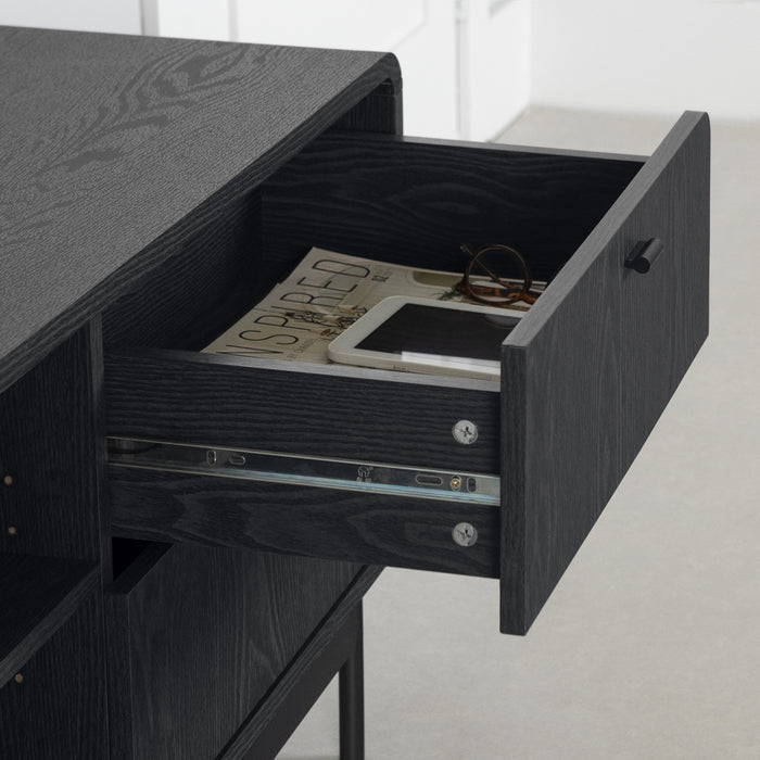 Mezzy Tv Stand With Door And Drawers - Ash Oak 