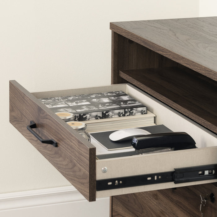 Helsy 2-drawer File Cabinet - Natural Walnut 