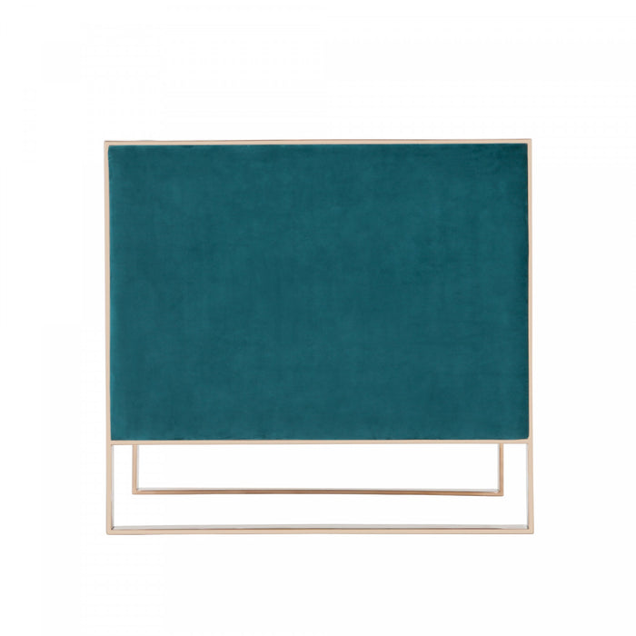 Trillium Mid-Century Modern Velvet Lounge Chair in Teal - Set of 2
