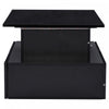 Ethan Lift-Top Coffee Table with LED Lighting and Storage Drawers,Black | Ethan table basse relevable – table avec eclairage LED et tiroirs de rangement, noir