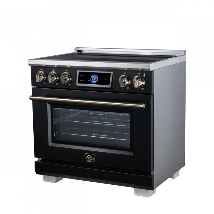 Forno Maximus 36 Inch Induction Range, Black, 5.36 cu.ft. - FFSIN0968-36BLK Electric Range