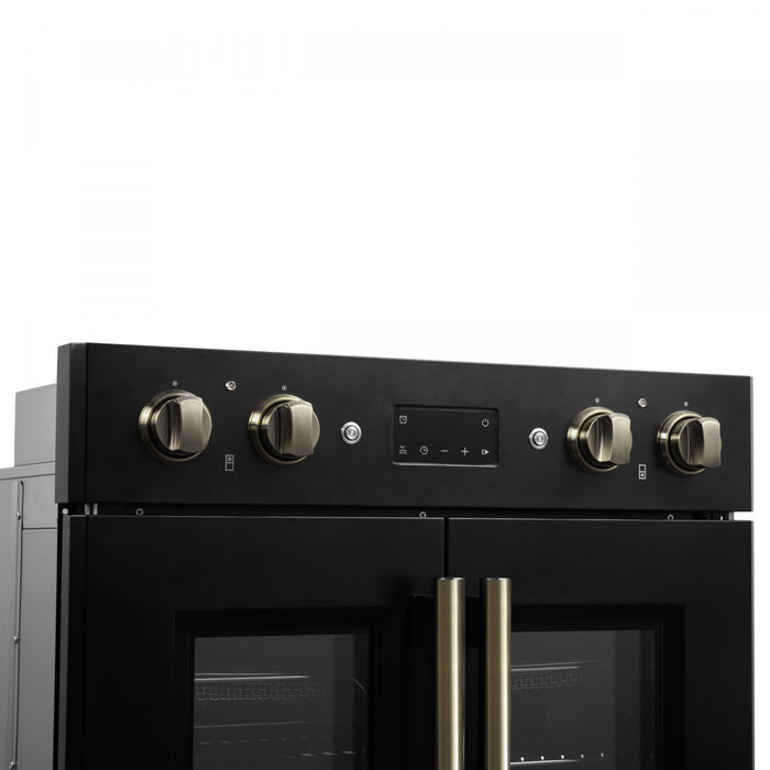 Forno Asti 30-Inch Double Electric Wall Oven in Black, 7.36 cu. ft. - FBOEL1340-30BLK