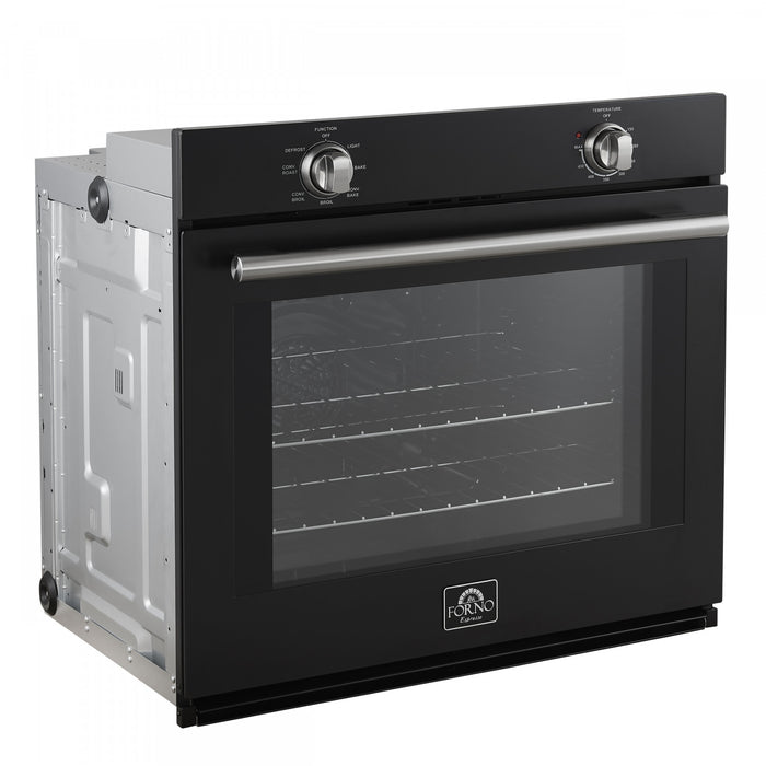 Forno Vomero 30\" Single Wall Oven in Black, 5 cu.ft. Convection Oven - FBOEL1370-30BLK