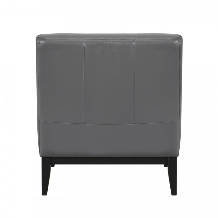 Murdock Accent Chair Dark Grey Leather