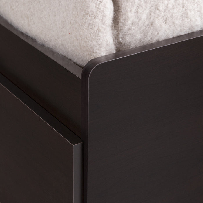 Spark Mate's Platform Storage Bed With 3 Drawers - Chocolate 