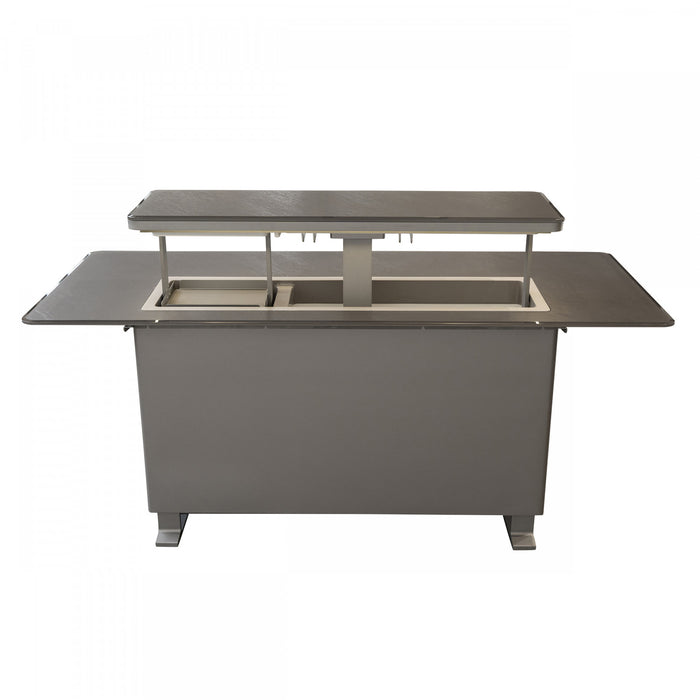 Forno Elevato Smart Bar Table, Sandstone Black, 5.3 cu.ft fridge and freezer-FBTFR7037-72BLK 