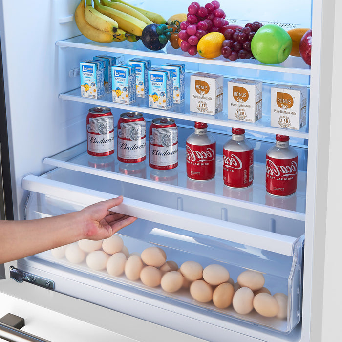 Forno Milano 60-Inch Side-by-Side Refrigerator in White, 34.4 cu.ft - FFFFD1787-60WHT