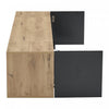 Oliver Wall-Mounted TV Cabinet with LED Lighting Storage,Black | Oliver meuble TV mural avec eclairage LED et rangement, noir