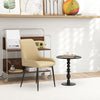 HOMCOM Dining Chairs Set of 2, PU Leather Kitchen Chairs with Steel Legs