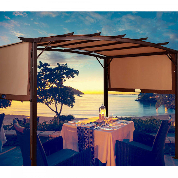 12' X 9' Pergola Kit Metal Frame Gazebo Canopy Cover Patio Shelter