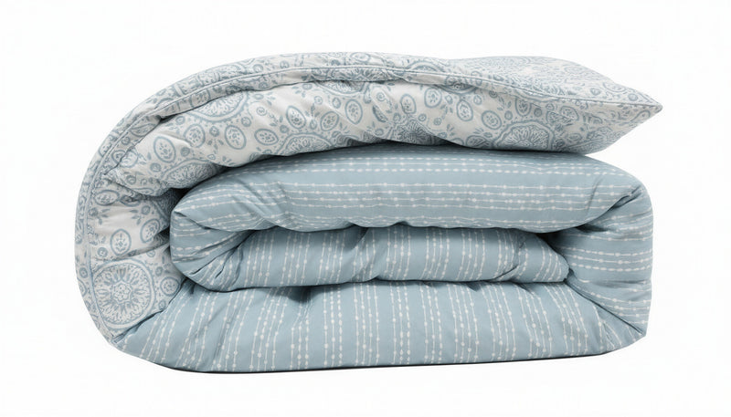 Isabelle 5-Piece Reversible Clipped Jacquard Comforter Set, Double/Queen 