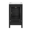 Wayne 18 Inch Compact Modern Bathroom Vanity with Ceramic Sink, Black | Meuble de salle de bain compact moderne Wayne 18 pouces avec lavabo ceramique, noir