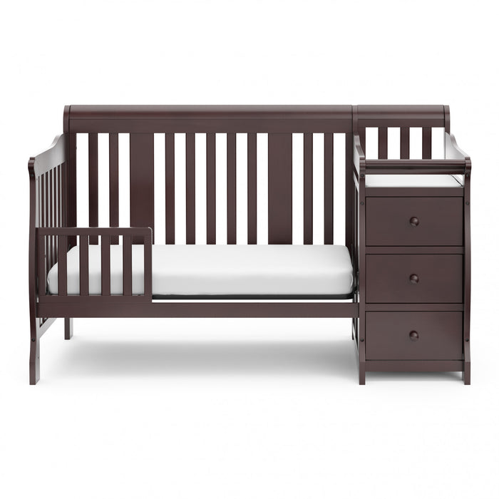 Storkcraft Portofino 4-in-1 Convertible Crib and Changer - Espresso