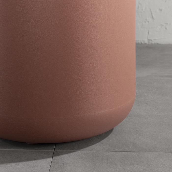 Dalya Round Patio Chairside Table - Burnt Orange