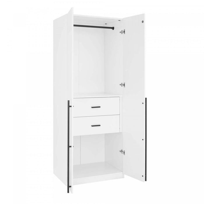 Lee Modern 32\" Wardrobe Closet in White Armoire