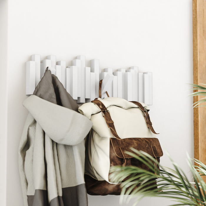 Umbra Modern Sticks Wall-Mounted Coat Rack - White