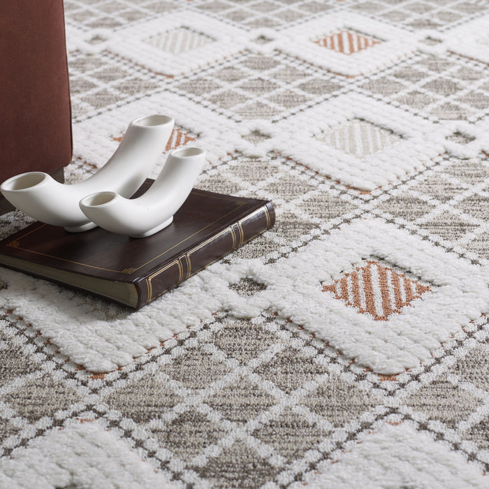 Quinto Twinkle Orange Shag Area Rug - 5'7\" x 7'3\"