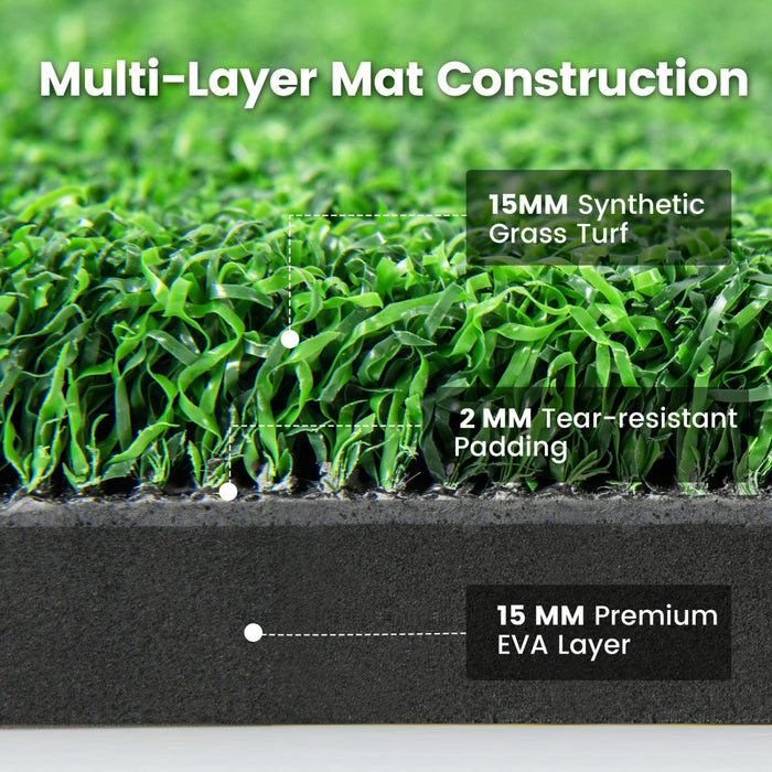 Costway 5 X 4 Ft Golf Hitting Mat Artificial Indoor Outdoor Turf Golf Training Mat 32 Mm